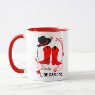 Caneca Tema da dançarina de cowboy inicializa linha cúbic