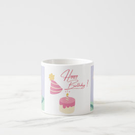 Caneca Tema de Aniversário de Unicórnio Fofa