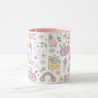 Caneca Tema de Design Escolar Groovy