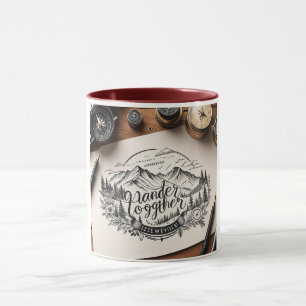 Caneca Tema de Viagem do Wander Junted