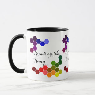Caneca Tema do mel com palavras positivas