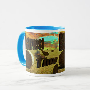 Caneca Tema E Logotipo Do Tempo De Colheita