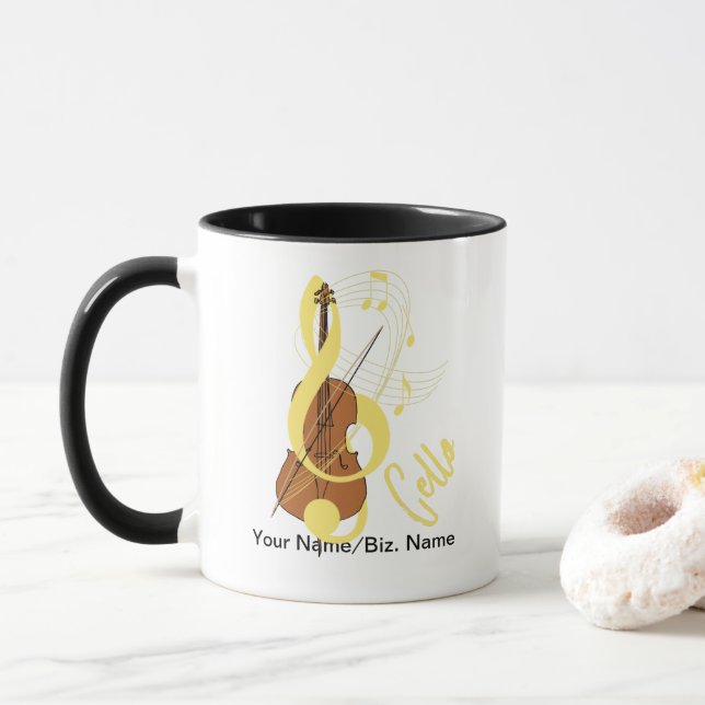 Caneca Tema Musical Cello Graphic (Com Donut)