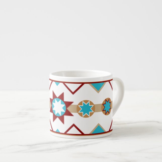 Caneca temática com padrão nativo americano (Frente Esquerda)
