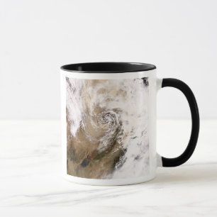 Caneca Tempestade da poeira em China do norte