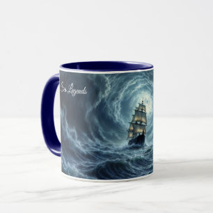 Caneca Tempestade oceânica jornada de galeão