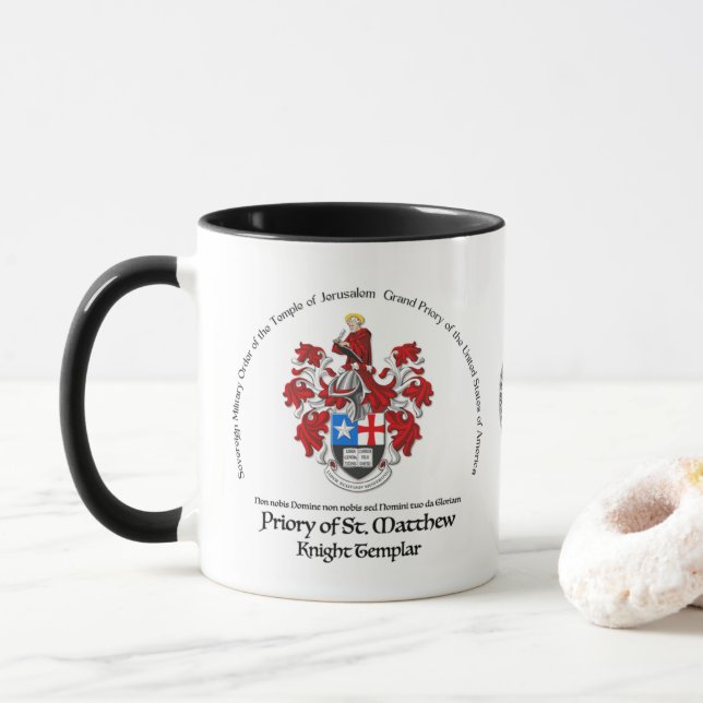 Caneca Templar da Ordem de São Mateus/SMOTJ (Com Donut)