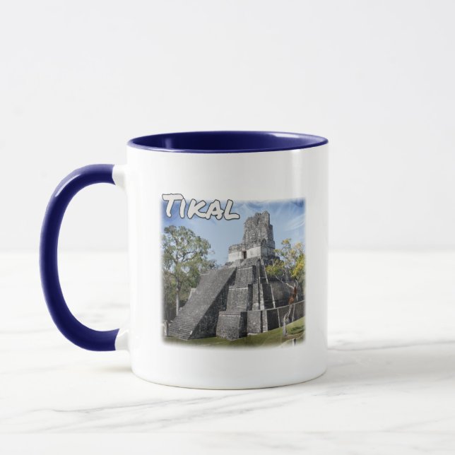 Caneca Templo de Ruínas Tikais da Guatemala (Esquerda)