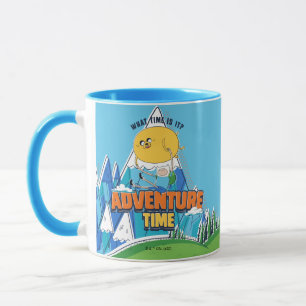 Caneca Tempo de Aventura Jake Flutuando Com Finn