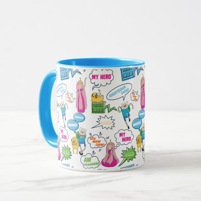 Caneca Tempo de Aventura | Padrão de chamada de caractere (Frente Esquerda)