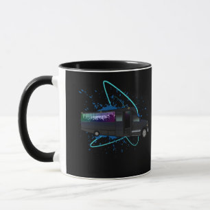 Caneca Tempo de Ônibus de Festa Energia Colorida Noturna