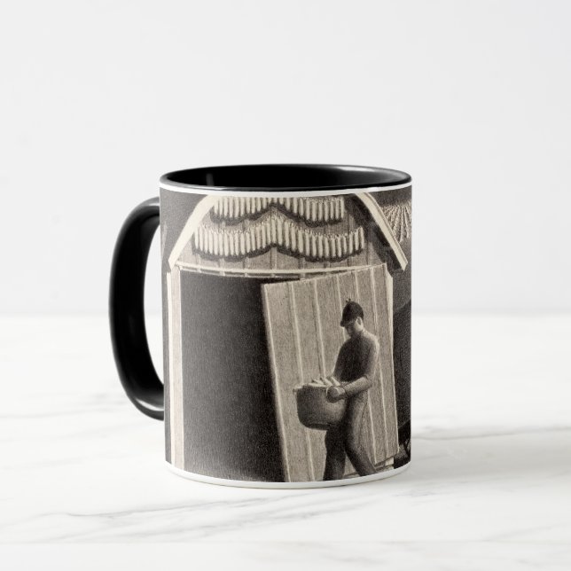 Caneca Tempo de Semente e Colheita de Grant Wood (Frente Esquerda)