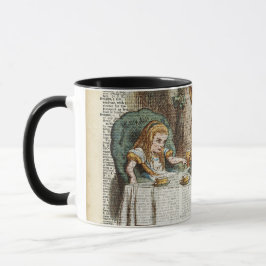 Caneca Tempo do chá da manhã de Alice