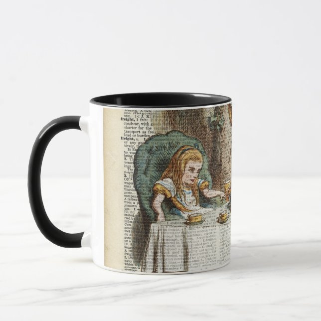 Caneca Tempo do chá da manhã de Alice (Esquerda)