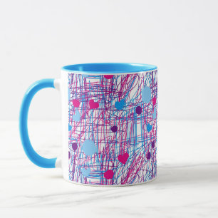 Caneca Tendência Azul Cor-de-rosa