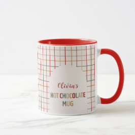 Caneca Tendência Colorida de Chocolate Quente de Natal Pe