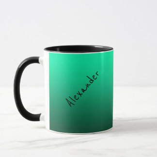 Caneca Tendência de cor pura contraste verde abstrato bri