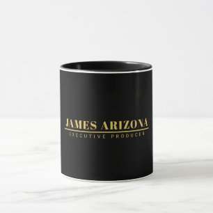 Caneca Tendência profissional Dourada mínima moderna e ne