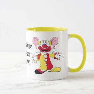 Caneca TENHA MEDO! Tumba de cerâmica de palhaço grande