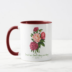 Caneca Tenho de ter o Flowers Claude Monet a citar Peony