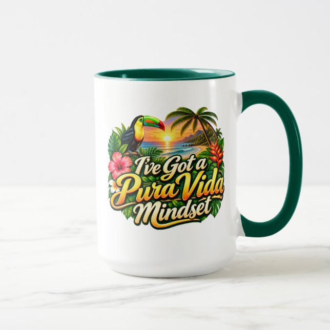 Caneca Tenho uma Mentalidade Pura Vida (Direita)