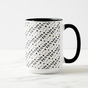 Caneca Tênis de Esportes em Preto e Branco - Padrão Mug