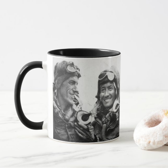 Caneca Tenzer Norgay Edmund Hillary Everest 1953 (Com Donut)