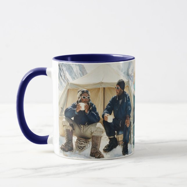 Caneca Tenzing Norgay Edmund Hillary Conquistando o Evere (Esquerda)