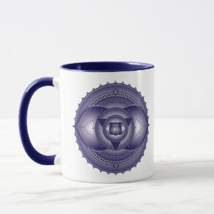 Caneca Terceiro Olho Chakra Mandala Dois Tons