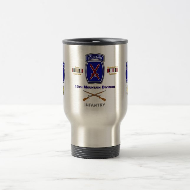 Caneca Térmica 10ª Divisão de Montanha Iraque e Afeganistão Veter (Centro)