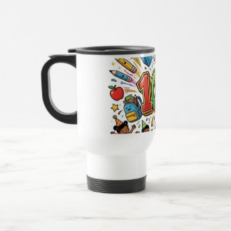 Caneca Térmica 100th Day of School Colorful Celebration Design –