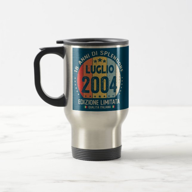 Caneca Térmica 18 anos julho de 2004 Tema italiano 18 (Esquerda)
