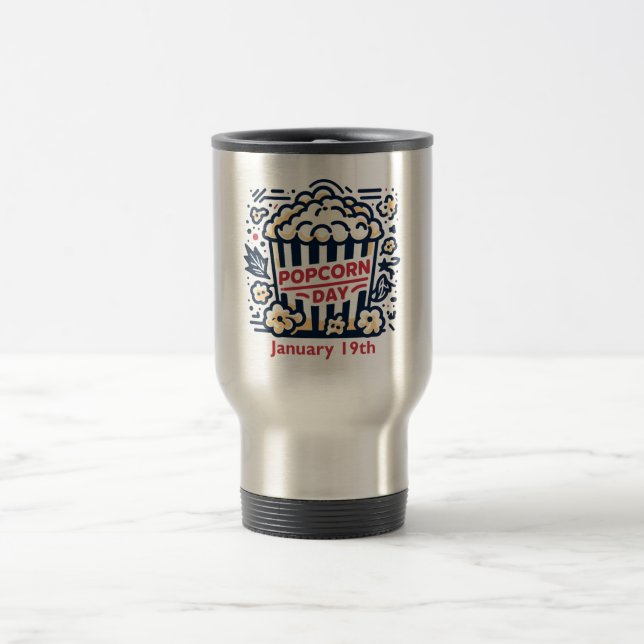 Caneca Térmica 19 de janeiro - Dia da pipoca (Centro)