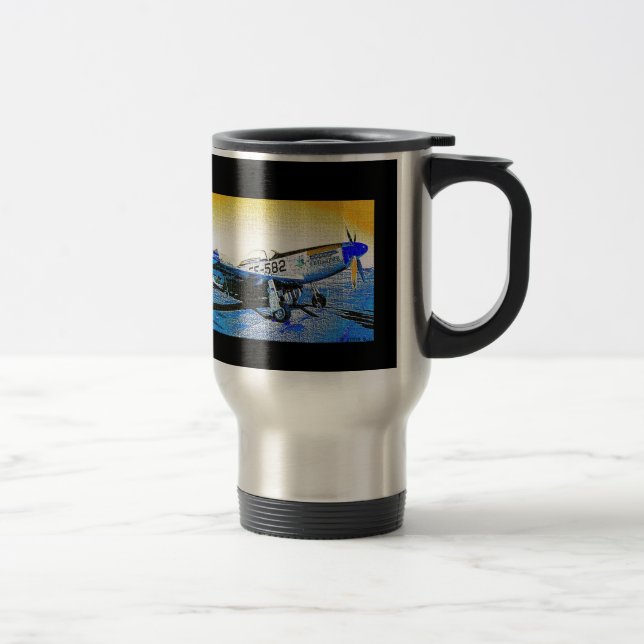 Caneca Térmica "© 2009 S.J. do mustang P51" (Direita)