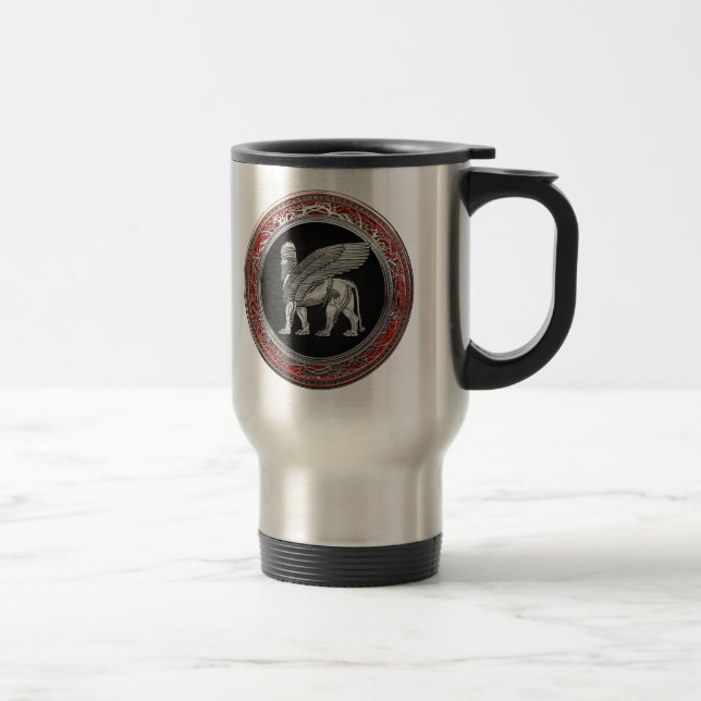 Caneca Térmica [200] Leão Assírio - Silver Lamaçu (Direita)