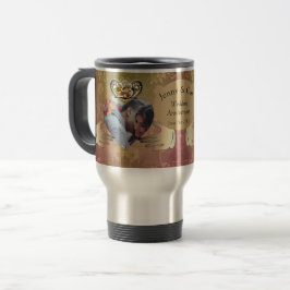 Caneca Térmica 23º aniversário da casamento Topaz Claddagh