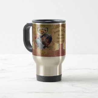 Caneca Térmica 23º aniversário da casamento Topaz Claddagh