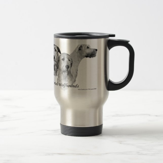 Caneca Térmica 3 cabeças do Wolfhound irlandês (Direita)
