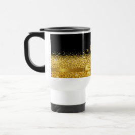 Caneca Térmica 40 fabuloso nome de ouro negro elegante