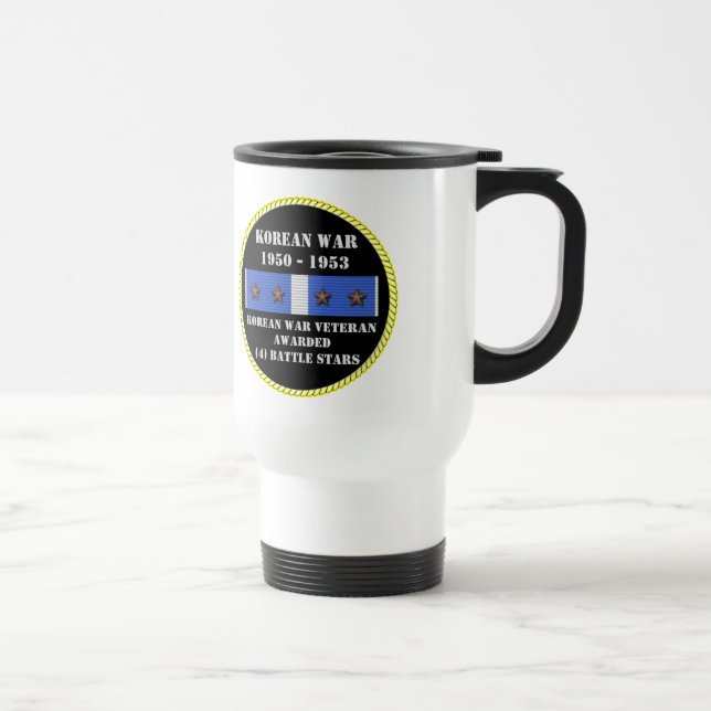 CANECA TÉRMICA 4 BATALHAS ESTRELAS COREANAS GUERRA VETERAN (Direita)