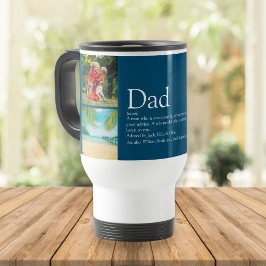 Caneca Térmica 4 Foto Melhor Pai Papai Definição Azul