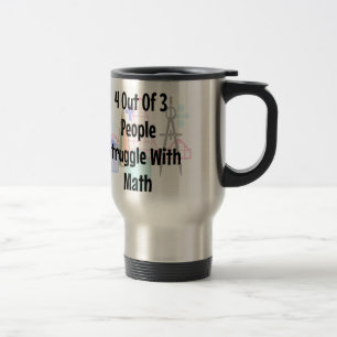Caneca Térmica 4 Pessoas fora do3 lutam com matemática, Piada