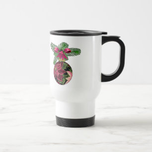 Caneca Térmica 50 Retro Poinsettia Borgonha