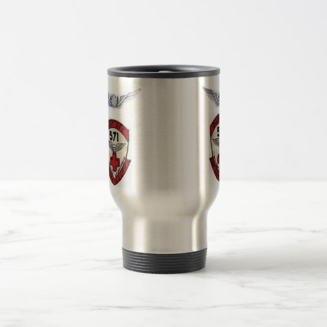 Caneca Térmica 571st REMENDO da UNIDADE de DUSTOFF com ASAS de (Centro)