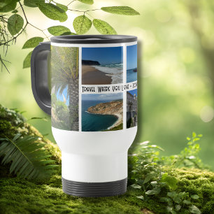 Caneca Térmica 6 Colagem de Fotos Viagem Presente Personalizado d