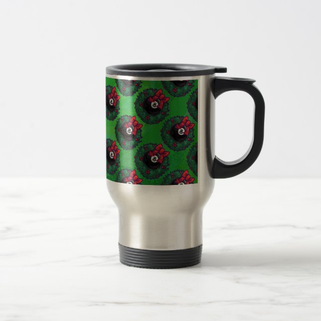 Caneca Térmica 8 Ball Christmas Wreath Green (Direita)
