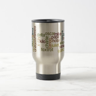 Caneca Térmica A a telefonia do alfabeto fonético de Z (Wordle)