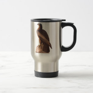 Caneca Térmica A águia americana nova de Audubon na rocha de