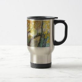 Caneca Térmica A árvore da queda do outono sae do destino da