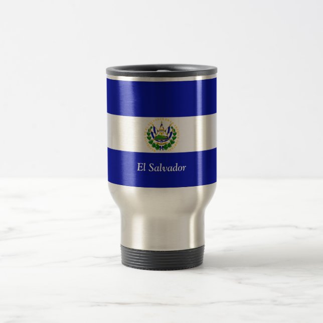 Caneca Térmica A bandeira de El Salvador. (Centro)